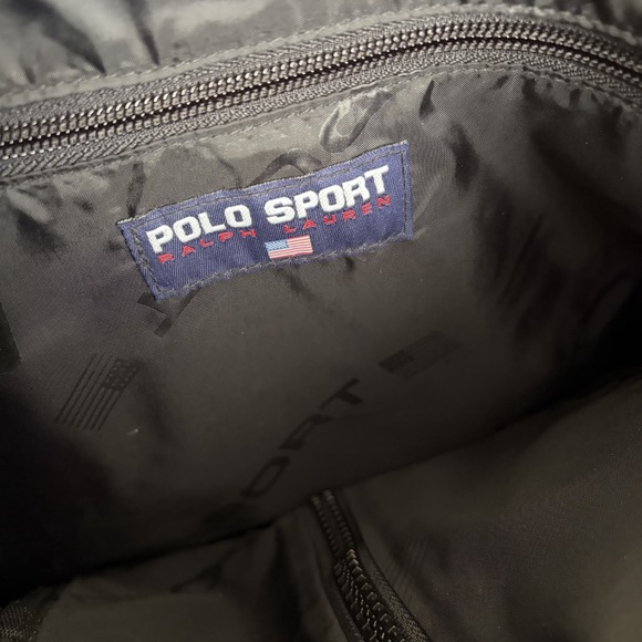 Vintage Ralph Lauren Polo Sport Backpack Book Bag Blue Black GorpCore 90's - Picture 2 of 9